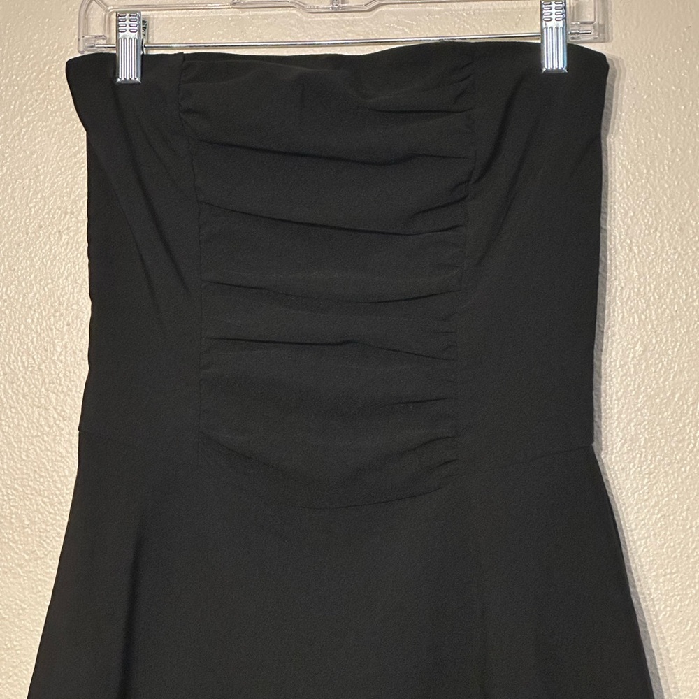 Y2K Ruby Rox Dress Black Red Lace Ruched Strapless 9 - Picture 2 of 9